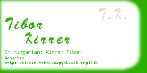 tibor kirrer business card
